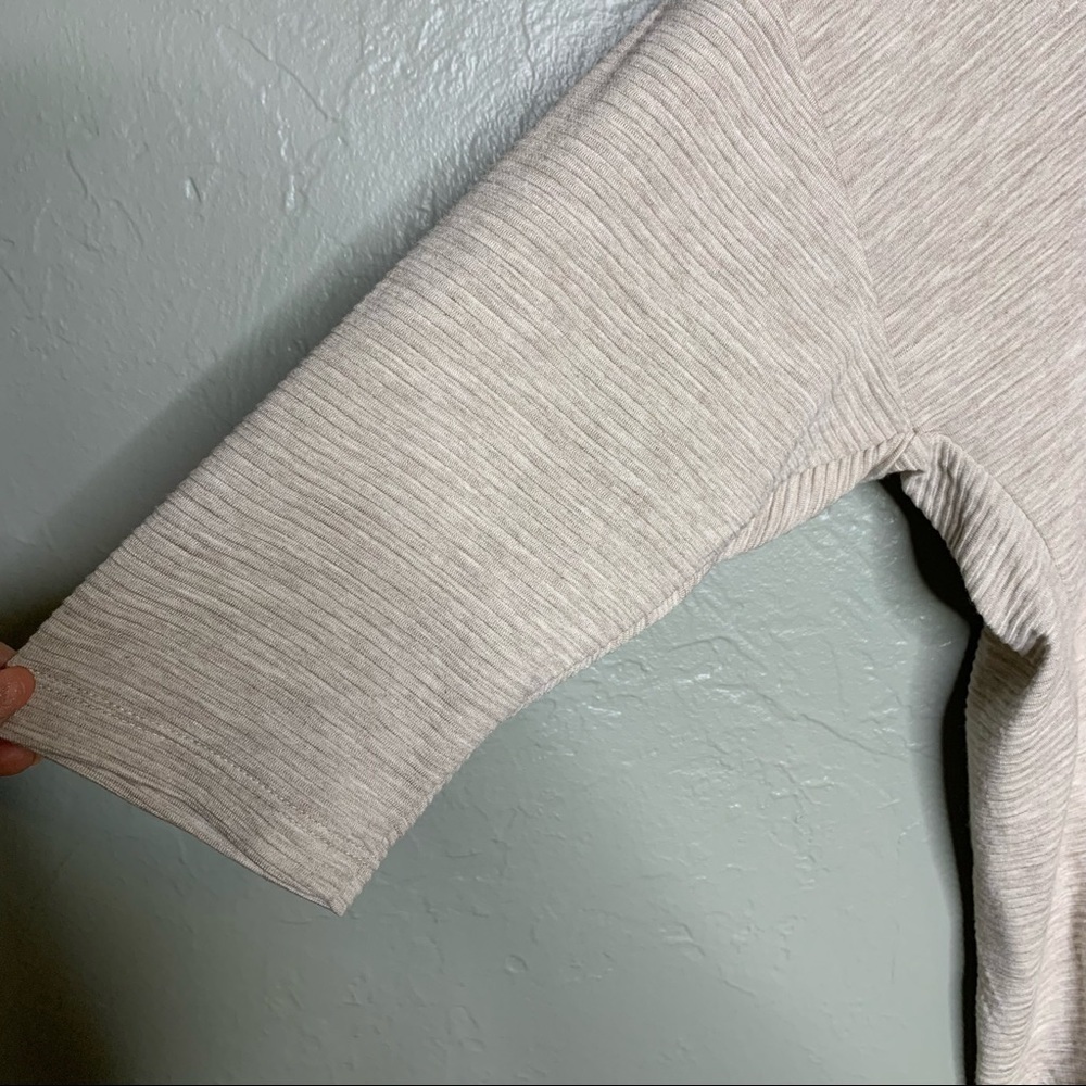 Jones New York Ribbed 3/4 Sleeved Hi Low Tunic Top - Picture 5 of 9